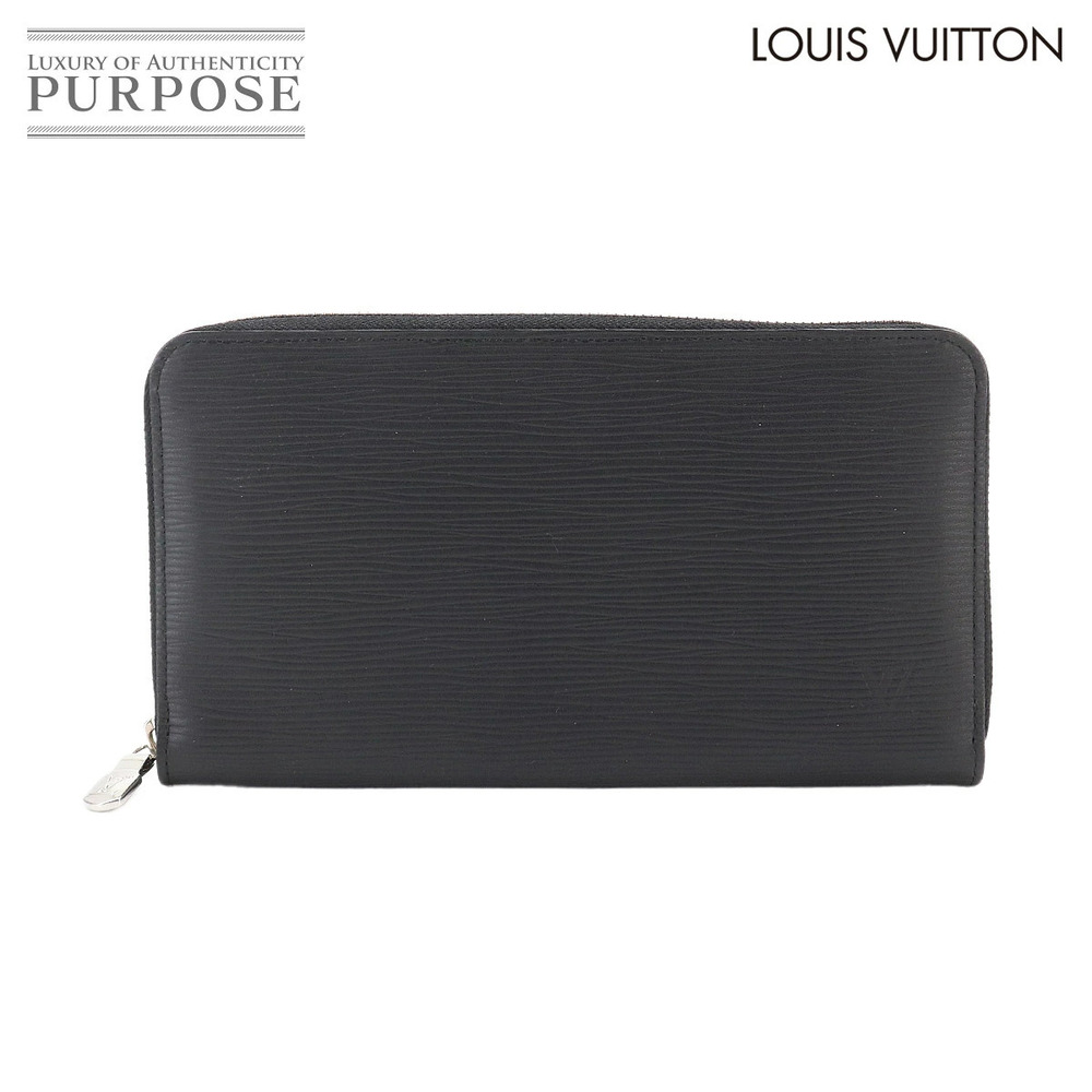 Louis Vuitton Epi Zippy Wallet Organizer NM Round Wallet Leather Noir Black